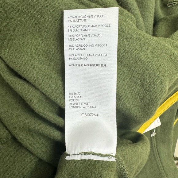 Anthropologie Thalia  Dress Size Small Moss Green Belt Waist Lagenlook Midi NWT - Picture 14 of 14